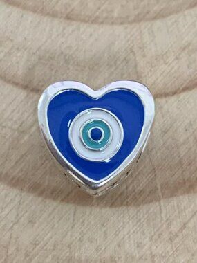 Pandora Evil Eye Exclusive Travel Heart Charm Pendant, S925 Silver Jewelry